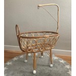 Comprar Cuna de juguete grande de caña con dosel en CesteriaGretel.Com