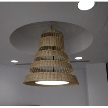 LAMPARA MIMBRE ACAMPANADA