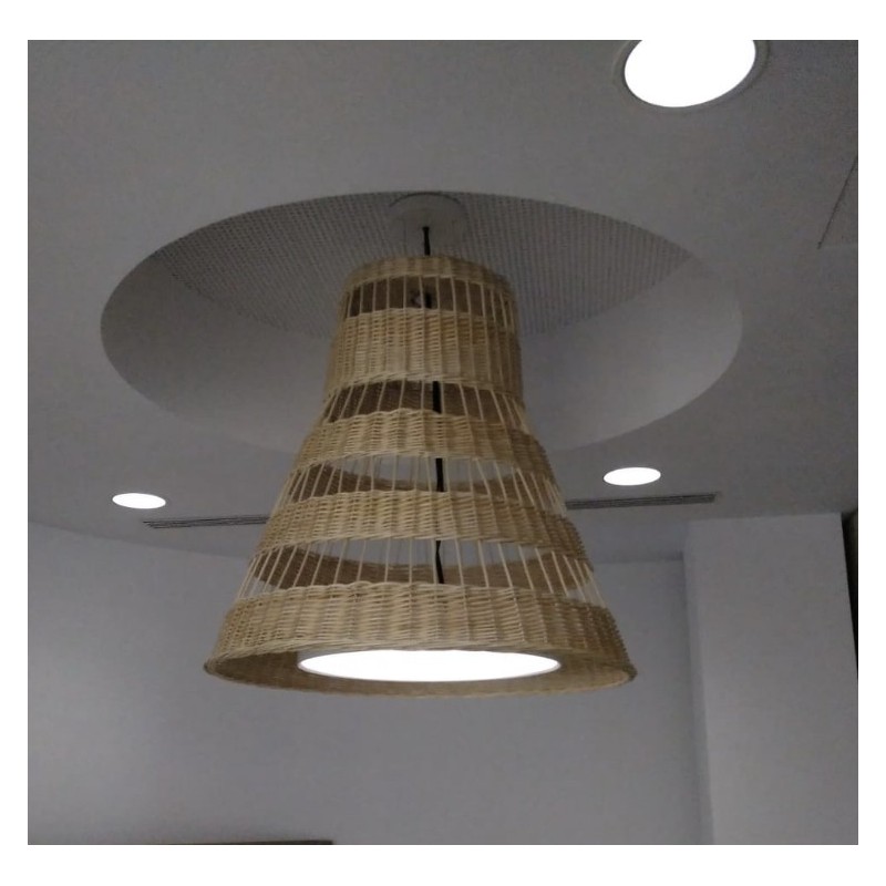LAMPARA MIMBRE ACAMPANADA
