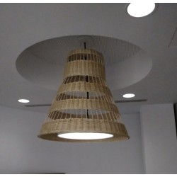 LAMPARA MIMBRE ACAMPANADA