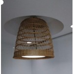 LAMPARA MIMBRE CALADA CILINDRICA