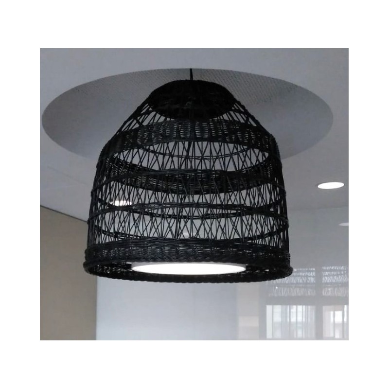 LAMPARA MIMBRE CRUZADO DE 3