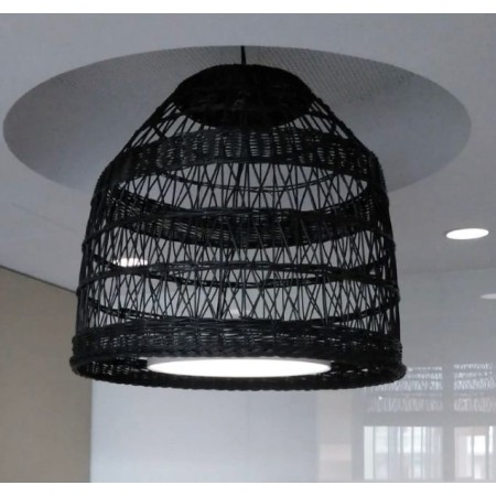 LAMPARA MIMBRE CRUZADO DE 3