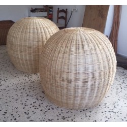 LAMPARA BLOBO MIMBRE NATURAL