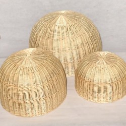 LAMPARA MIMBRE REDONDA TECHO