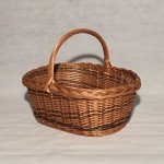 Comprar Cesta de mimbre bicolor con asa en CesteriaGretel.Com