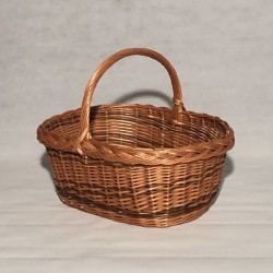 Comprar Cesta de mimbre bicolor con asa en CesteriaGretel.Com