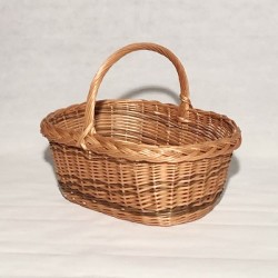 Comprar Cesta de mimbre bicolor con asa en CesteriaGretel.Com