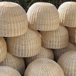 LAMPARA MIMBRE REDONDA TECHO