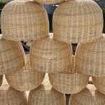 LAMPARA MIMBRE REDONDA TECHO