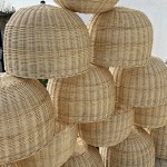 LAMPARA MIMBRE REDONDA TECHO