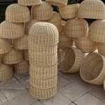 LAMPARA MIMBRE REDONDA TECHO