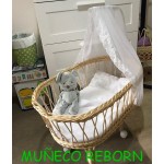 CUNA MUÑECO REBORN VESTIDA