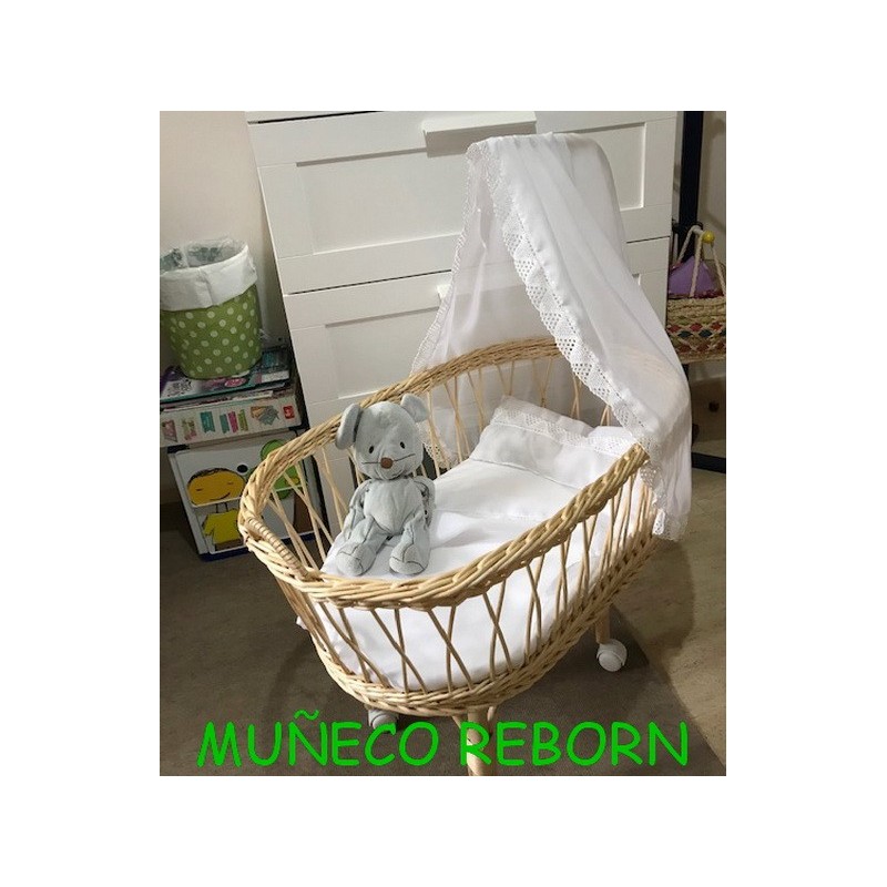CUNA MUÑECO REBORN VESTIDA