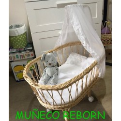 CUNA MUÑECO REBORN VESTIDA
