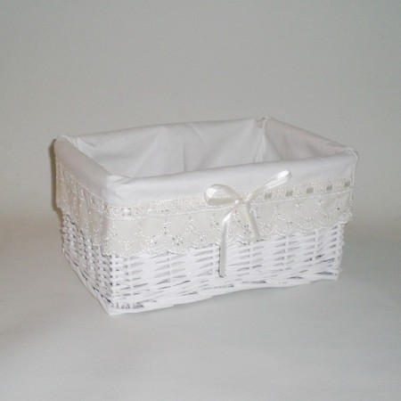 Comprar Cesta blanca forrada  en CesteriaGretel.Com