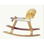 Comprar Caballo balancín con cola. Pino sin barnizar en CesteriaGretel.Com