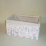 Comprar Cajón de tireta de mimbre color blanco en CesteriaGretel.Com