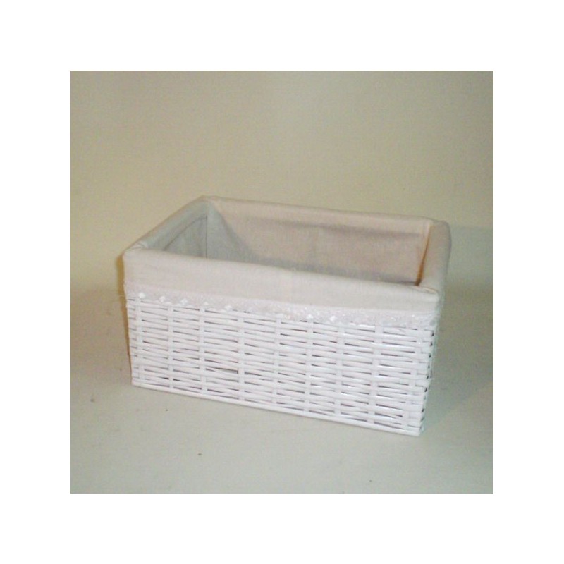 Comprar Cajón de tireta de mimbre color blanco en CesteriaGretel.Com