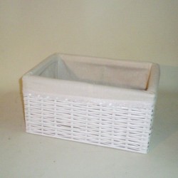 Comprar Cajón de tireta de mimbre color blanco en CesteriaGretel.Com