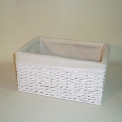 Comprar Cajón de tireta de mimbre color blanco en CesteriaGretel.Com