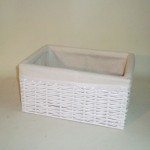 Comprar Cajón de tireta de mimbre color blanco en CesteriaGretel.Com