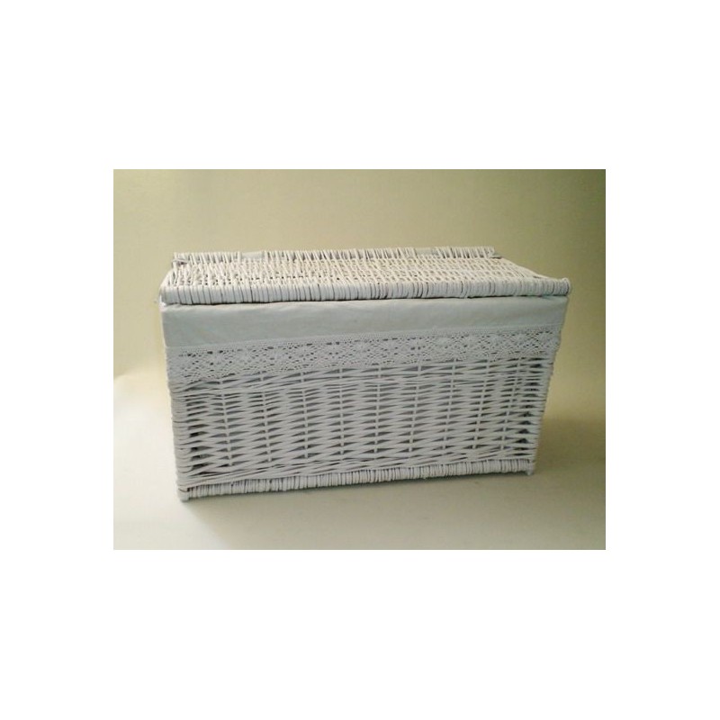 Comprar Baúl grande blanco puntilla en CesteriaGretel.Com