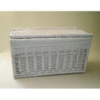 Comprar Baúl mimbre blanco puntilla en CesteriaGretel.Com