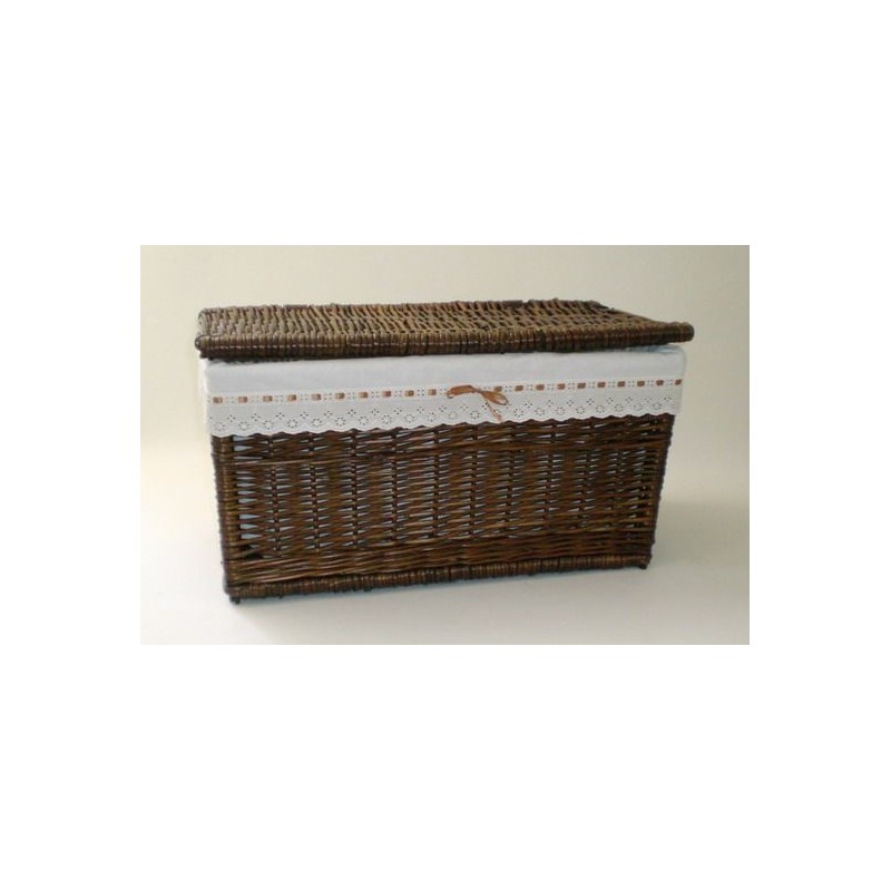 Comprar Baúl de mimbrepequeño nogal lazo en CesteriaGretel.Com