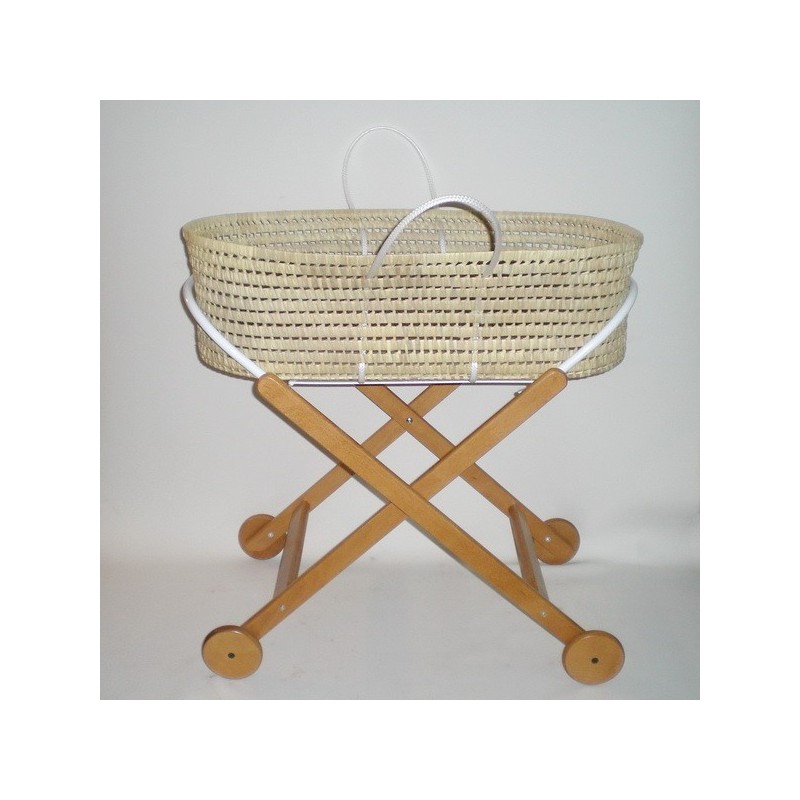 Comprar Moisés de palma con pata de madera en CesteriaGretel.Com
