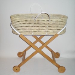 Comprar Moisés de palma con pata de madera en CesteriaGretel.Com