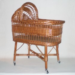 Comprar Cuna oval  con capota color buff en CesteriaGretel.Com