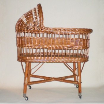 Comprar Cuna oval  con capota color buff en CesteriaGretel.Com