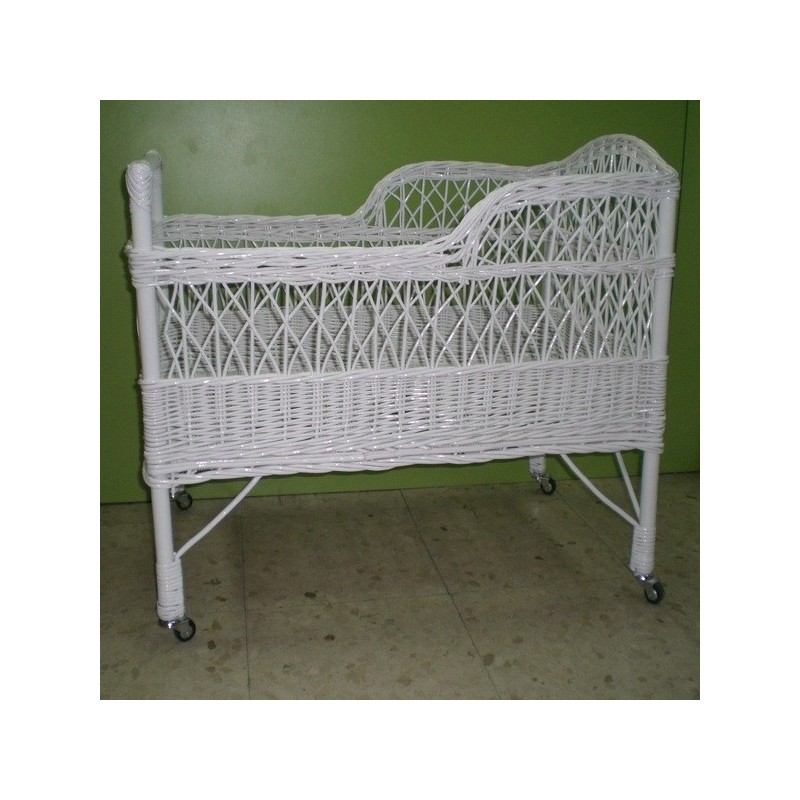 Comprar Cuna rectangular mimbre lacada en CesteriaGretel.Com