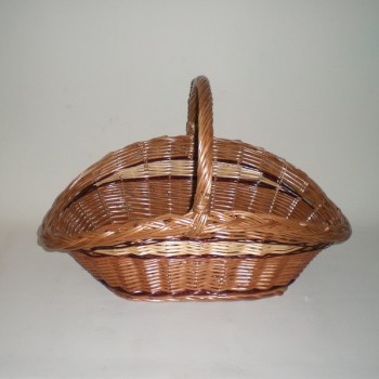 Comprar Leñero de mimbre bicolor en CesteriaGretel.Com