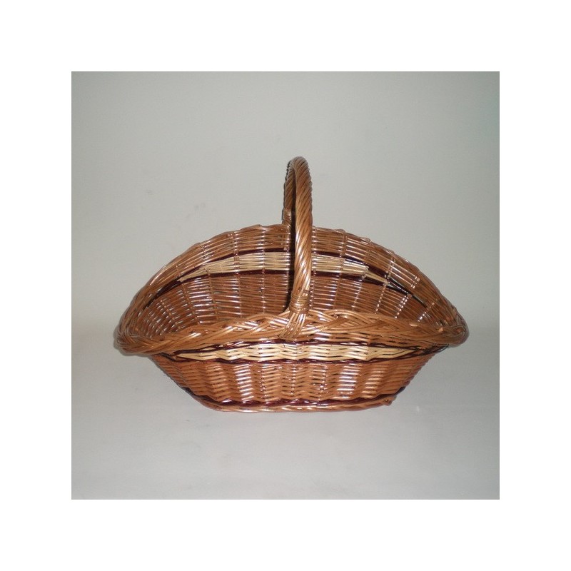 Comprar Leñero de mimbre bicolor en CesteriaGretel.Com