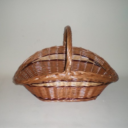 Comprar Leñero de mimbre bicolor en CesteriaGretel.Com