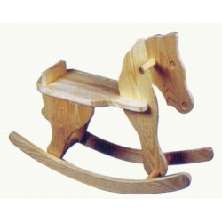 Comprar Caballo balancín sin cola. Pino sin barnizar en CesteriaGretel.Com