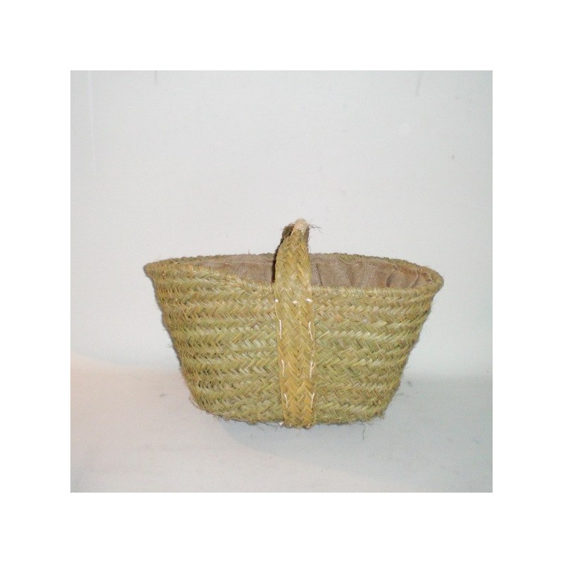 Comprar Capazo de esparto con forro interior y asa central en CesteriaGretel.Com