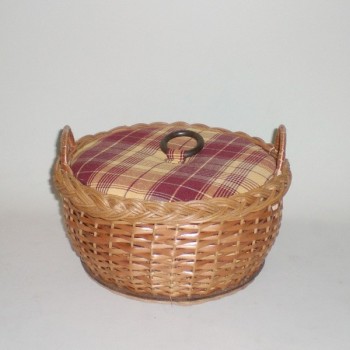 Comprar Costurero redondo de mimbre color buff en CesteriaGretel.Com