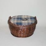 Comprar Costurero redondo de mimbre color nogal en CesteriaGretel.Com