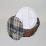 Comprar Costurero redondo de mimbre color nogal en CesteriaGretel.Com