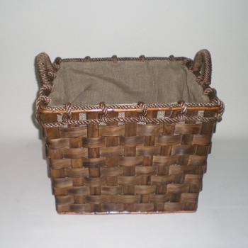 Comprar Cesto leña rústico cuadrado grande en CesteriaGretel.Com