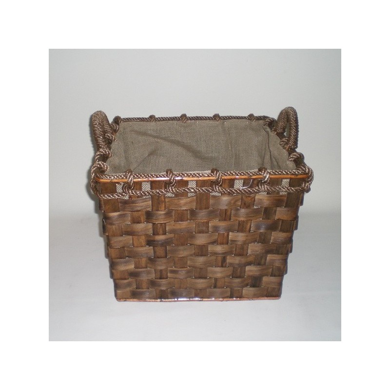 Comprar Cesto leña rústico cuadrado grande en CesteriaGretel.Com