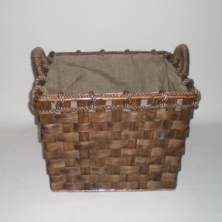 Comprar Cesto leña rústico cuadrado grande en CesteriaGretel.Com