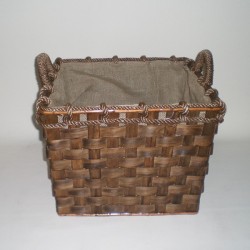 Comprar Cesto leña rústico cuadrado grande en CesteriaGretel.Com