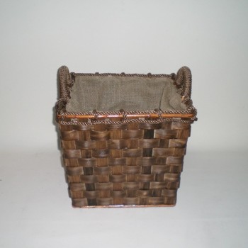 Comprar Cesto leña rústico cuadrado pequeño en CesteriaGretel.Com