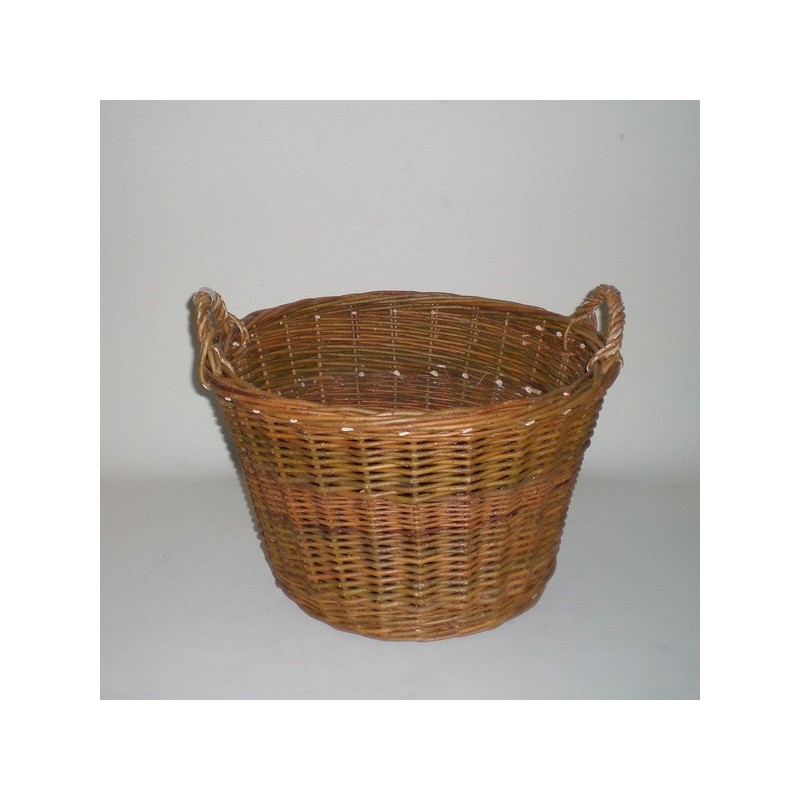 Comprar Cuévano 2 asas N-3  mimbre negro o sin pelar en CesteriaGretel.Com