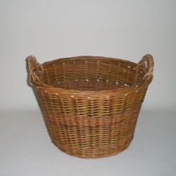 Comprar Cuévano 2 asas N-3  mimbre negro o sin pelar en CesteriaGretel.Com