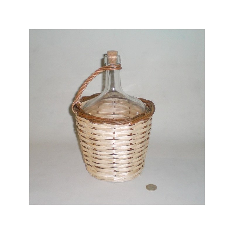Comprar Garrafa de cristal o damajuana forrada de mimbre en CesteriaGretel.Com